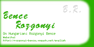 bence rozgonyi business card